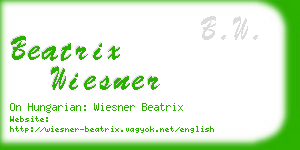 beatrix wiesner business card